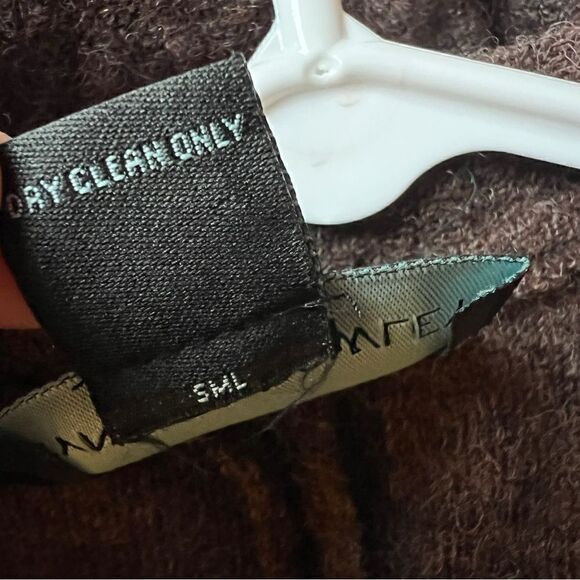 Cynthia Rowley wool ruffle felt tie waist coat - Picture 4 of 7